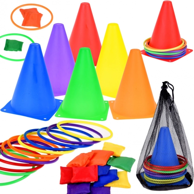 Spelset Kegels, Hoepels en Zakjes voor kinderen
