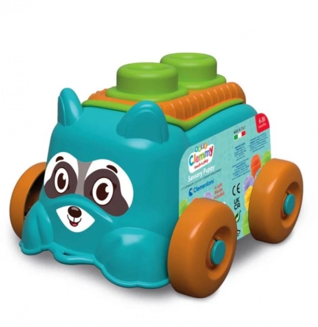 Zintuigelijke vriend puppy met Clemmy blokjes
