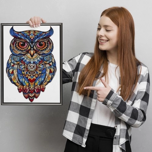 Houten puzzel uil Kruzzel