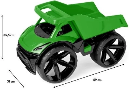 Ruime laadbak met kiepfunctie