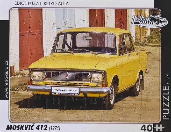 RETRO-AUTA Puzzel nr.36 Moskvitsj 412 (1974) 40 stukjes