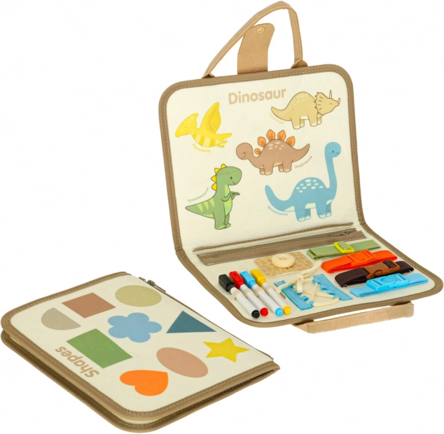 Montessori sensorische koffer met dinosaurussen