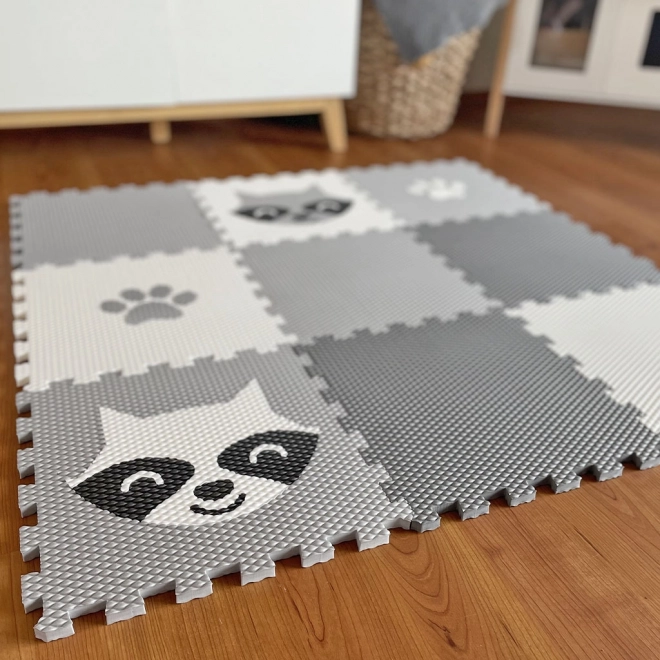 Minideckfloor vloer 9 stukken - wasbeer en pootafdruk