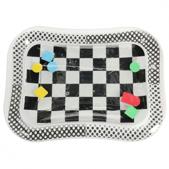 Baby watermat - zwart-wit schaakbord