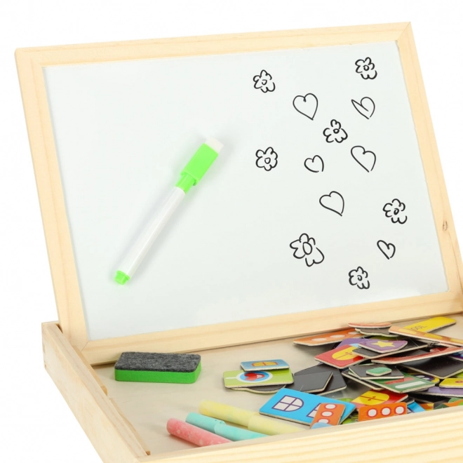 Houten magnetisch bord - stad