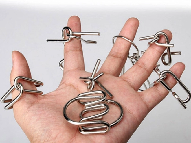 Set van metalen puzzels 8 stuks