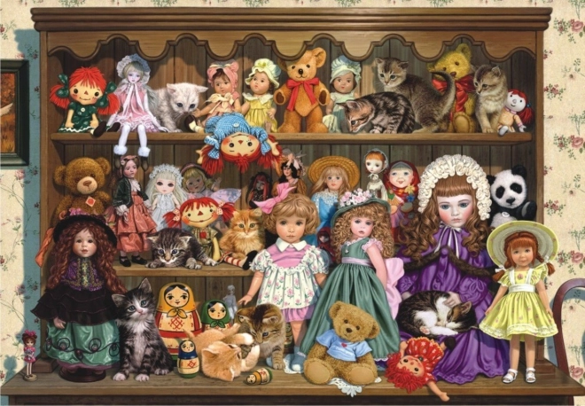 Puzzel Grootmoeders Plank met Poppen 500 stukjes