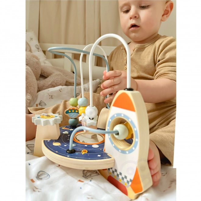 Houten raketlus van Tooky Toy