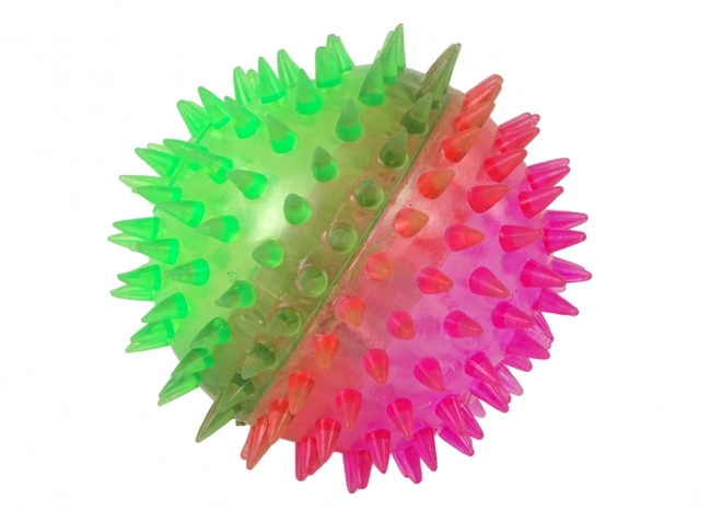 Bal met punten transparant 8,5 cm met lichte tweekleurige kleur HPA07