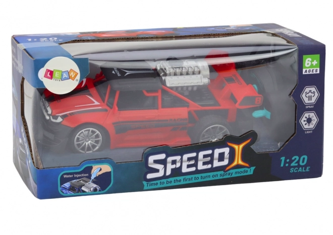RC op afstand bestuurbare auto 1:20 Lichten met rookeffect rood