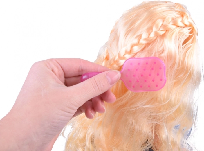 Lang blond haar om te kammen