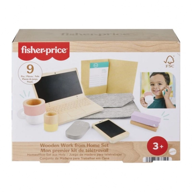 Fisher-Price houten thuiswerkset voor kinderen (9-delig)