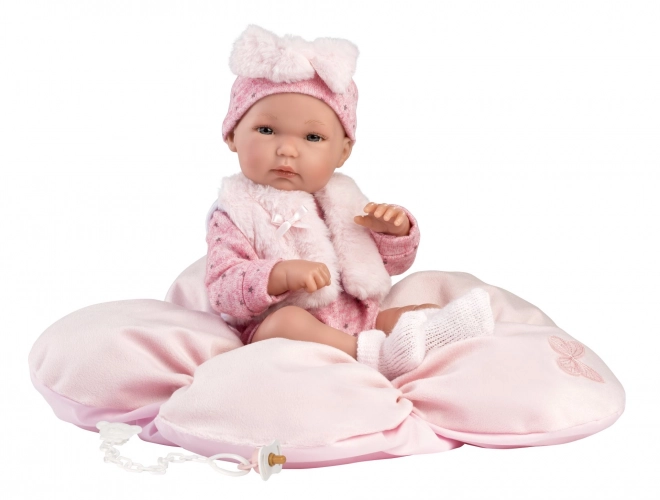 Llorens 63592 NIEUWGEBOREN MEISJE - realistische baby pop met volledig vinyllichaam - 35 cm