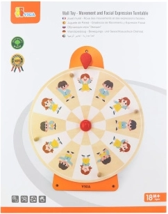 Viga wandspel – emotiewiel van hout, FSC, Montessori