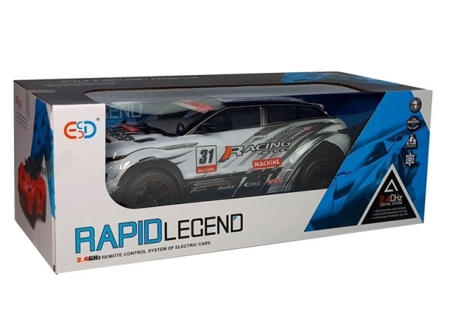Raceauto met afstandsbediening 1:10 wit