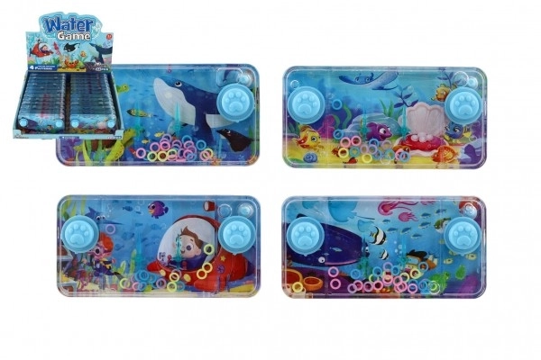 Water spel puzzel 11x6cm plastic zee wereld 4 soorten 24st in doos
