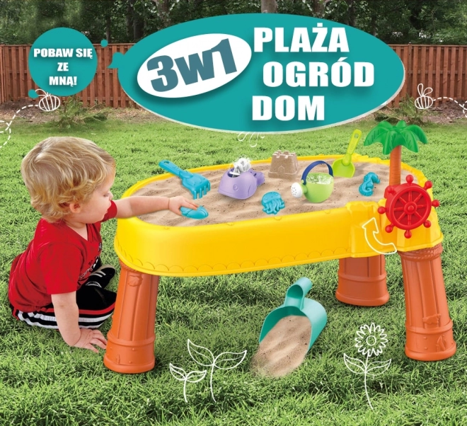 Woopie watertafel 2in1 zandbak en piratenschip
