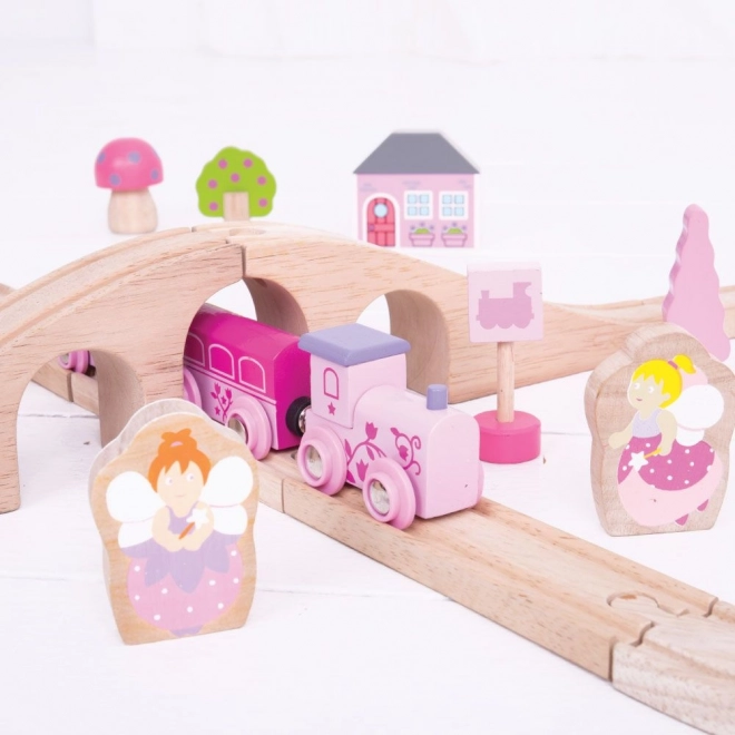 Bigjigs Rail Houten Treinbaan Acht voor Prinsessen 35 Delen
