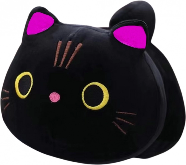 Pluchen speelgoedkat zwart 18 cm