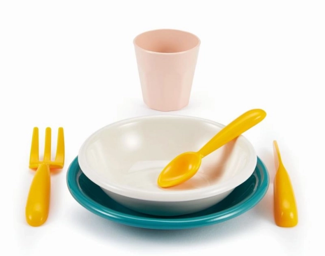 Kleurrijke plastic picknickset