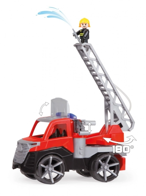 Auto Truxx 2 brandweer spuitende water plastic 29cm met figuurtje