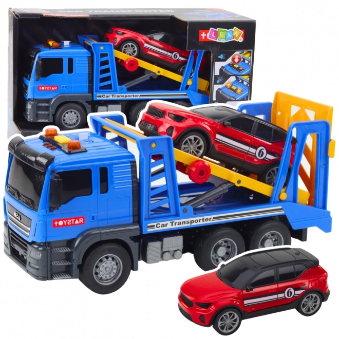 Takel-autotransporter met personenauto met licht en geluid TOYSTAR
