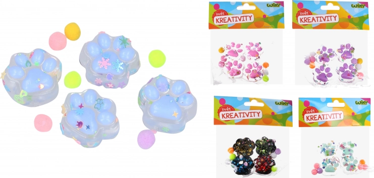 Siliconen pootafdrukken decoratie 3 × 3 × 2 cm, set van 4 stuks
