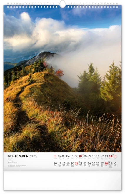 NOTIQUE Muurkalender Tatra 2025, 33 x 46 cm