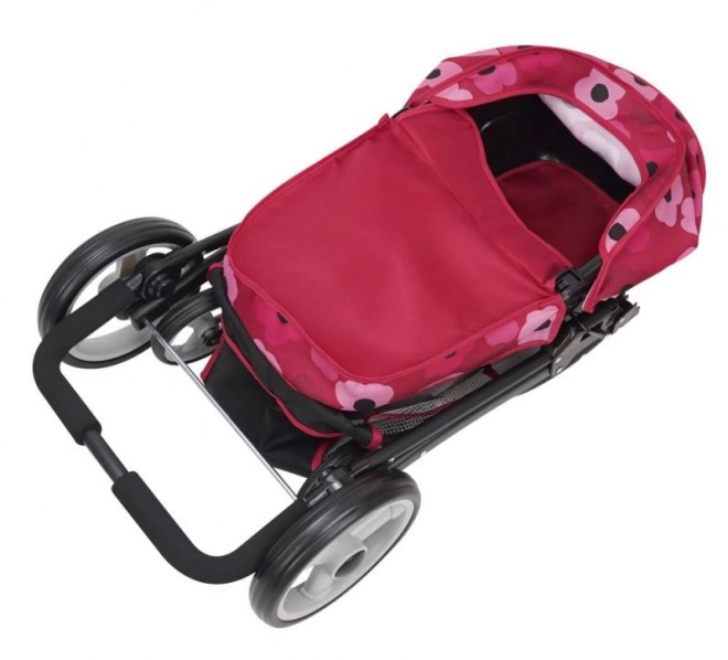 Poppenwagen 2in1 - Bella Klaproos Rood