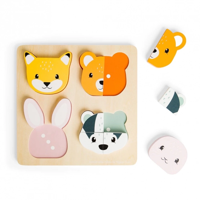 Houten inlegpuzzel met tellen Bigjigs Toys