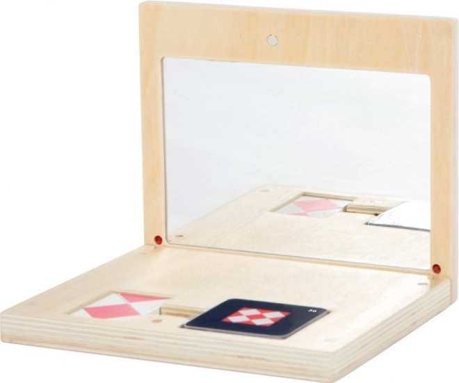 Kleine voet Symmetrie Spel met spiegel