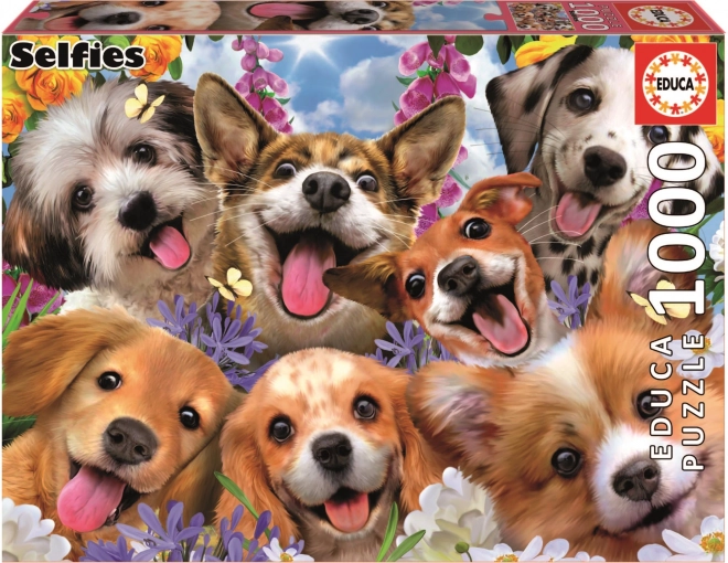 Educa puzzel Selfie puppy's 1000 stukjes