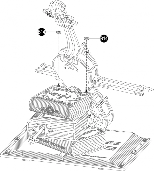 RoboTime houten mechanische puzzel Magische cello (elektrische aandrijving)