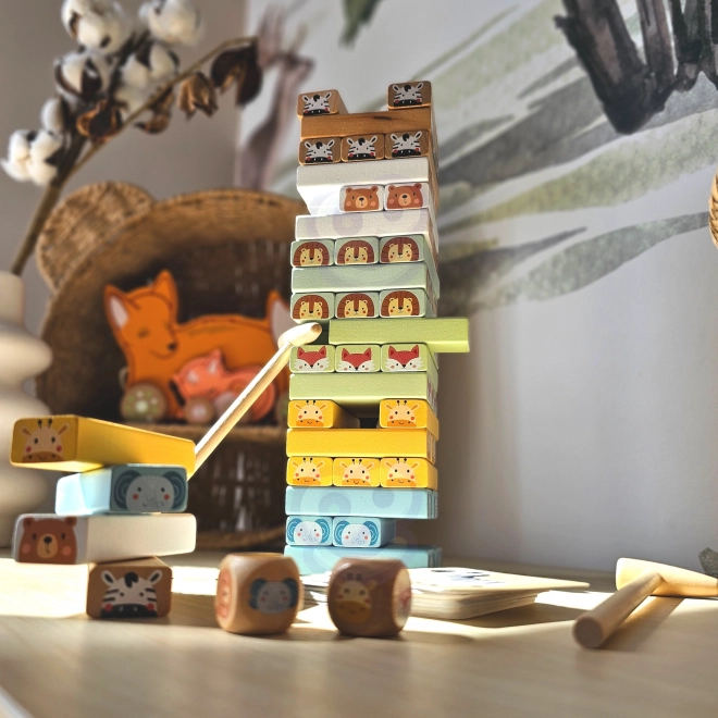 TOOKY TOY schommelende toren met dieren