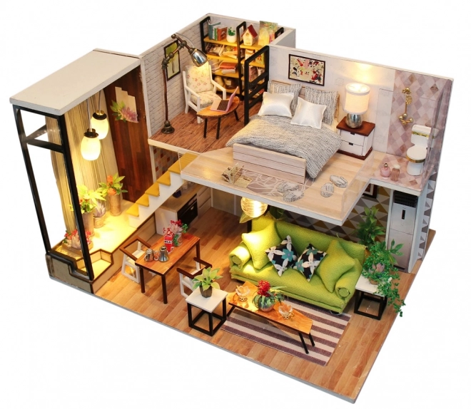 Negen miniatuurdorpjes Romantische Scandinavische stijl