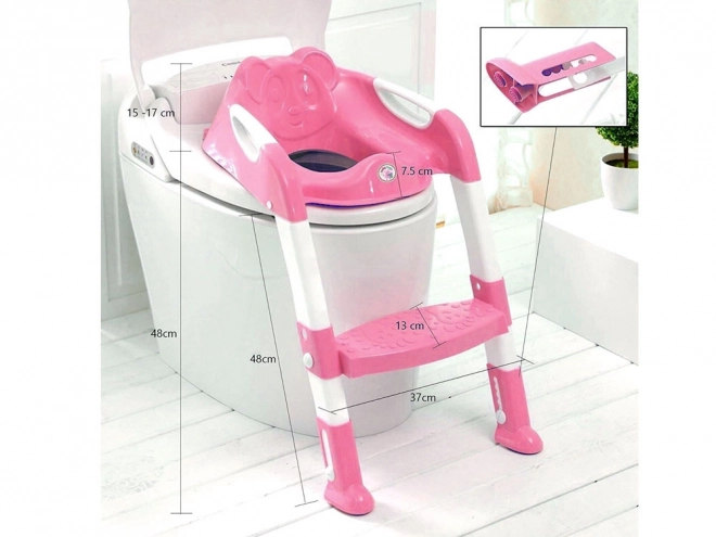 Roze toiletkrukje voor kinderen