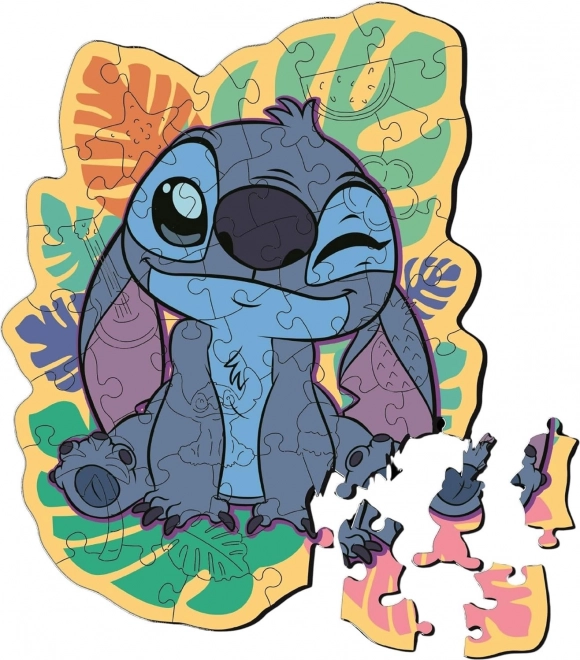 Houten puzzel met 50 stukjes Lilo & Stitch