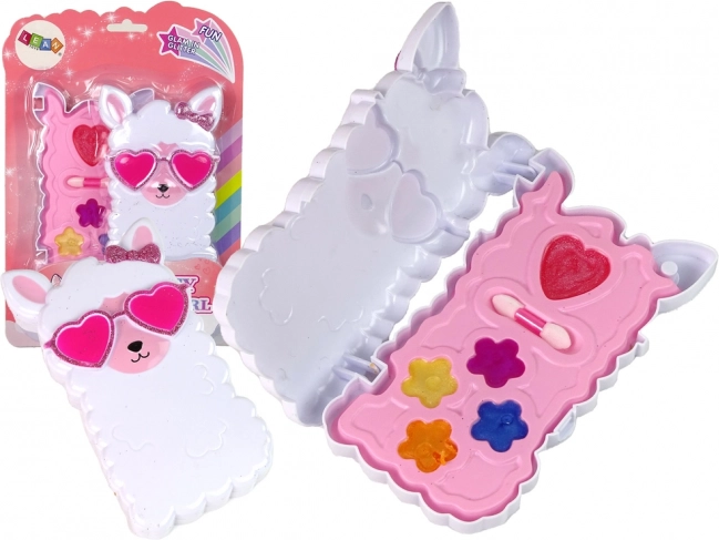 Make-upset voor kinderen met lipgloss – roze lama