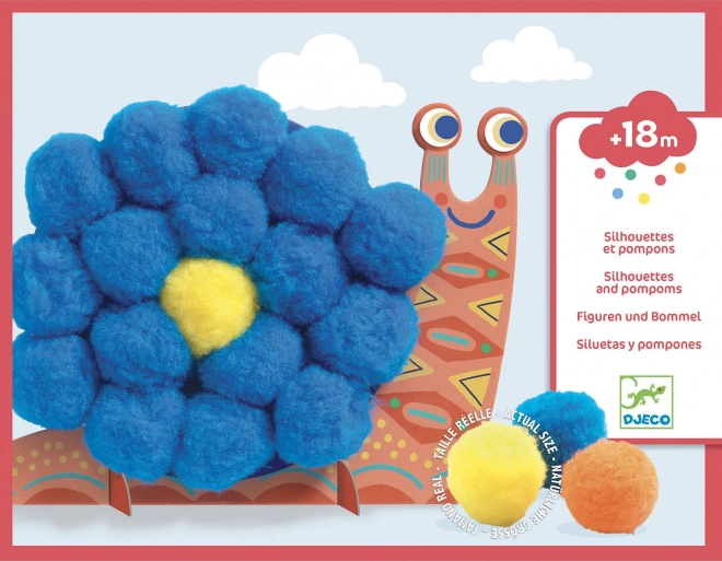 Dierenfiguurtjes maken met pompons Djeco