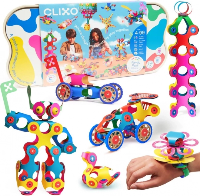 Magnetische bouwset Clixo Family Pack - 150 onderdelen