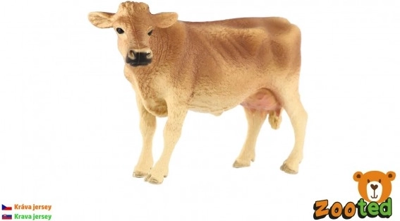 Realistisch model Jersey-koe van plastic 13 cm
