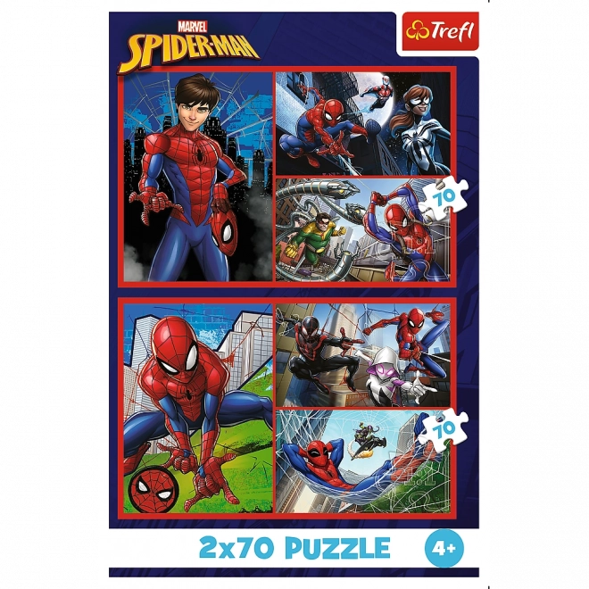 Puzzel 2x70 - Spinnenverhalen Disney Marvel Spiderman