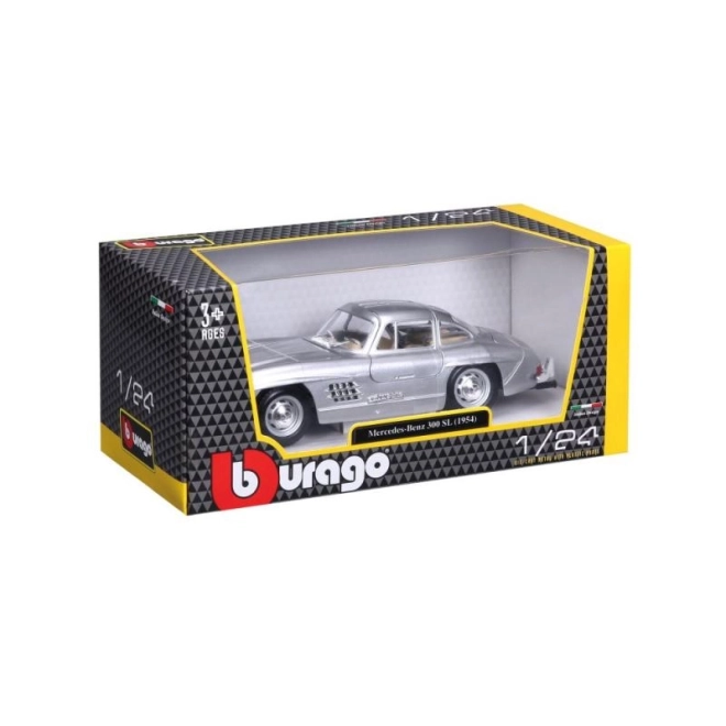 Bburago 1:24 Mercedes Benz 300SL zilver 18-22023