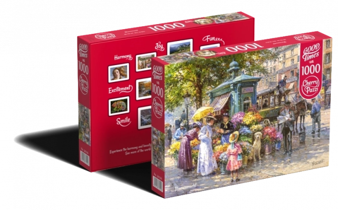 Puzzel Bloemenmarkt CHERRY PAZZI 1000 stukjes
