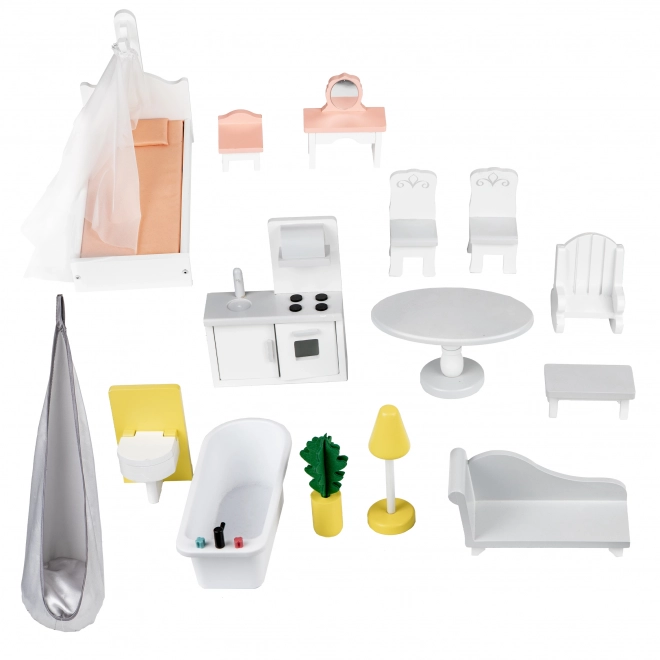 Houten poppenhuis XXL Powder Residence ECOTOYS