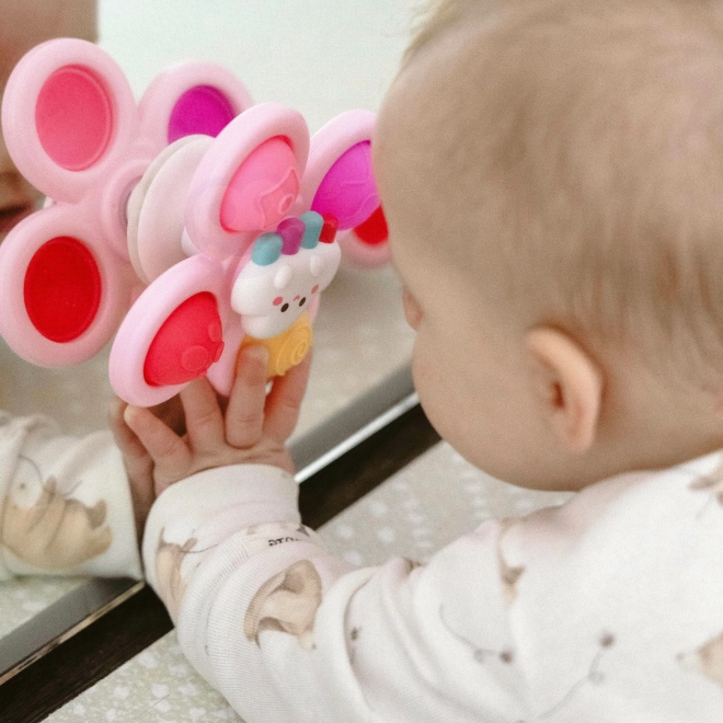 WOOPIE kinderkosmische spinner pop-it sensorisch speelgoed roze, set van 3 stuks