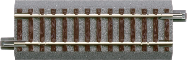 Roco geoLINE rechte rail G100 met ballastbed