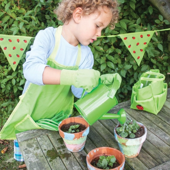 Bigjigs Toys Tuinset met gereedschap in groene canvas tas