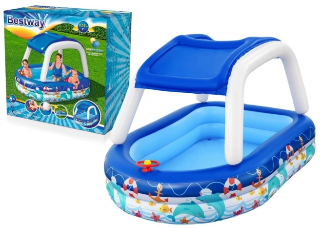 Bestway zwembad met luifel en stuurwiel