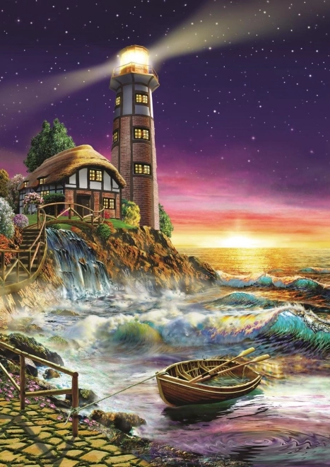 ART PUZZLE Legpuzzel Zonsondergang bij de vuurtoren 500 stukjes